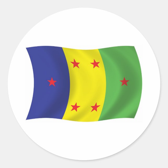 Adesivo da Bandeira do Povo Ogoni (Frente)