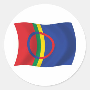 Adesivo da Bandeira do Povo Sami