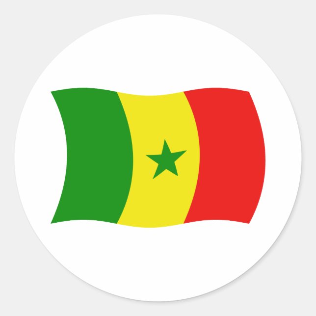 Adesivo da Bandeira do Senegal (Frente)