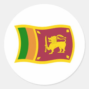 Adesivo da Bandeira do Sri Lanka