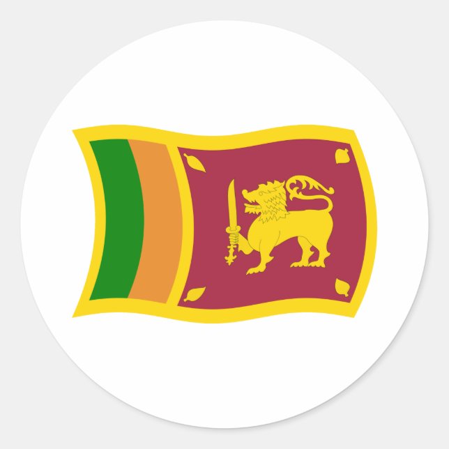Adesivo da Bandeira do Sri Lanka (Frente)