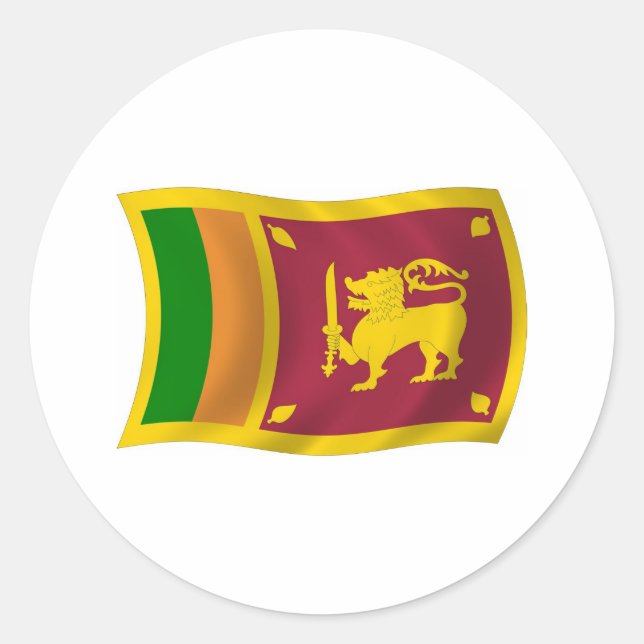 Adesivo da Bandeira do Sri Lanka (Frente)
