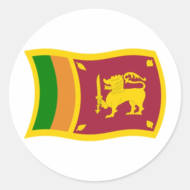 Adesivo da Bandeira do Sri Lanka (Frente)
