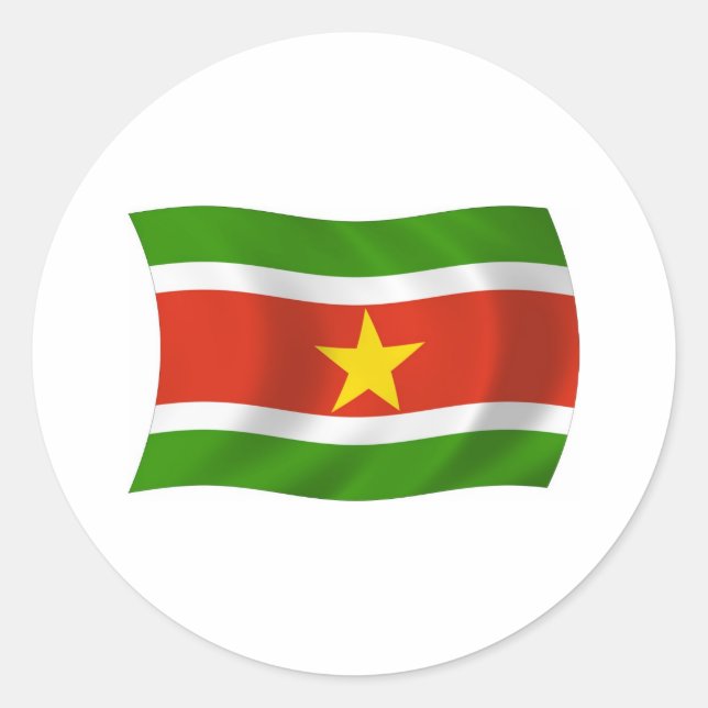 Adesivo da Bandeira do Suriname (Frente)