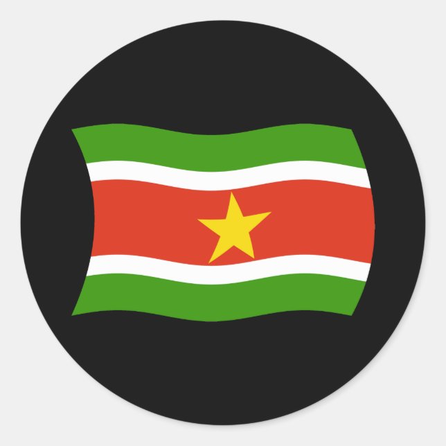 Adesivo da Bandeira do Suriname (Frente)