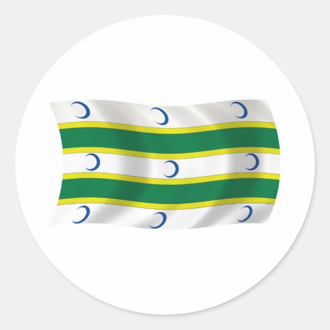 Adesivo da Bandeira do Turcomenistão (Frente)