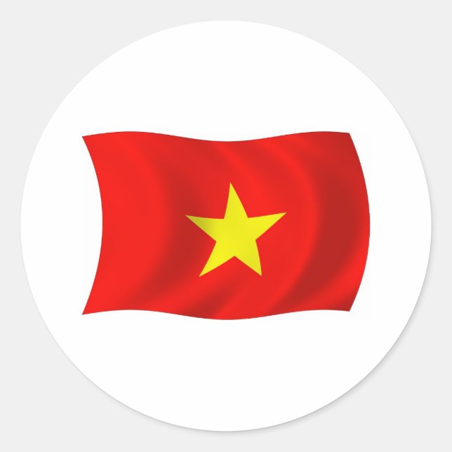 Adesivo da Bandeira do Vietnã (Frente)