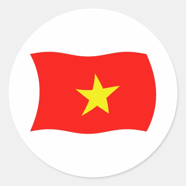 Adesivo da Bandeira do Vietnã (Frente)