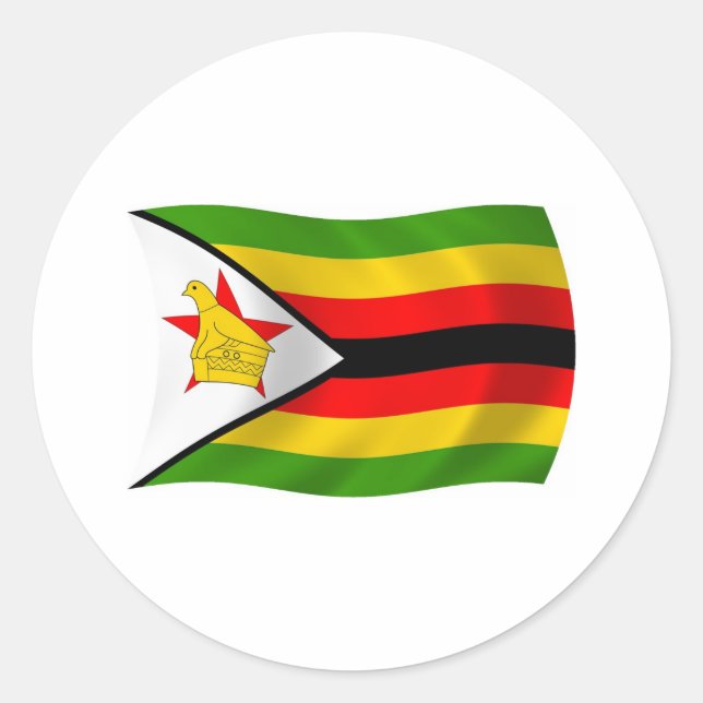 Adesivo da Bandeira do Zimbábue (Frente)