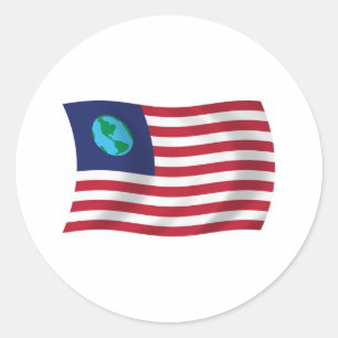 Adesivo da bandeira dos Estados Unidos da Terra