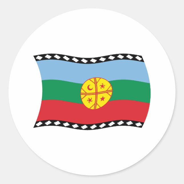 Adesivo da Bandeira dos Mapuches (Frente)