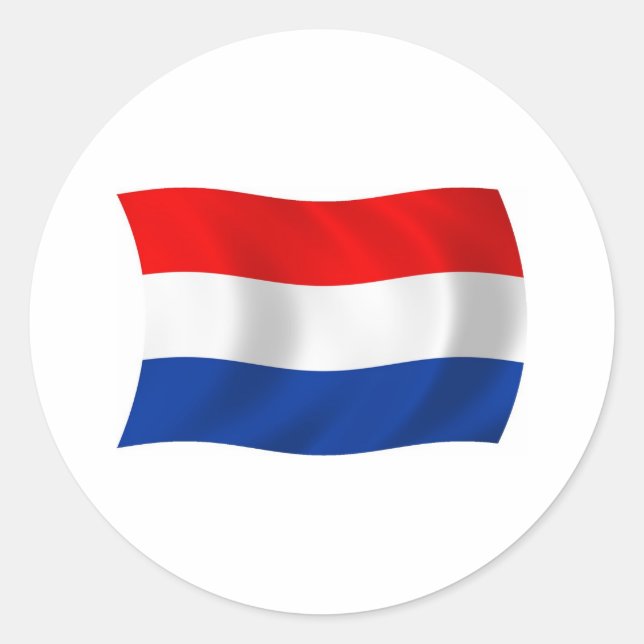 Adesivo da Bandeira dos Países Baixos (Frente)