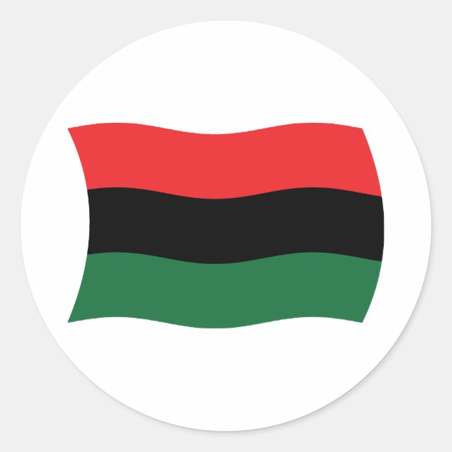 Adesivo da Bandeira Pan-Africana (UNIA) (Frente)