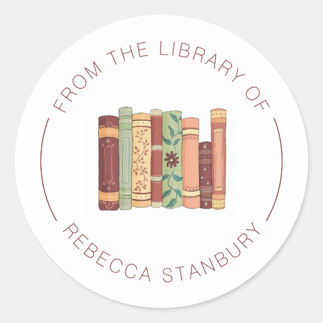 Adesivo Da Biblioteca de Ex-libris (Frente)