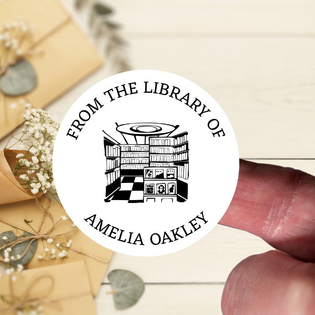 Adesivo Da Biblioteca De Professores Personalizados De Liv (Criador carregado)