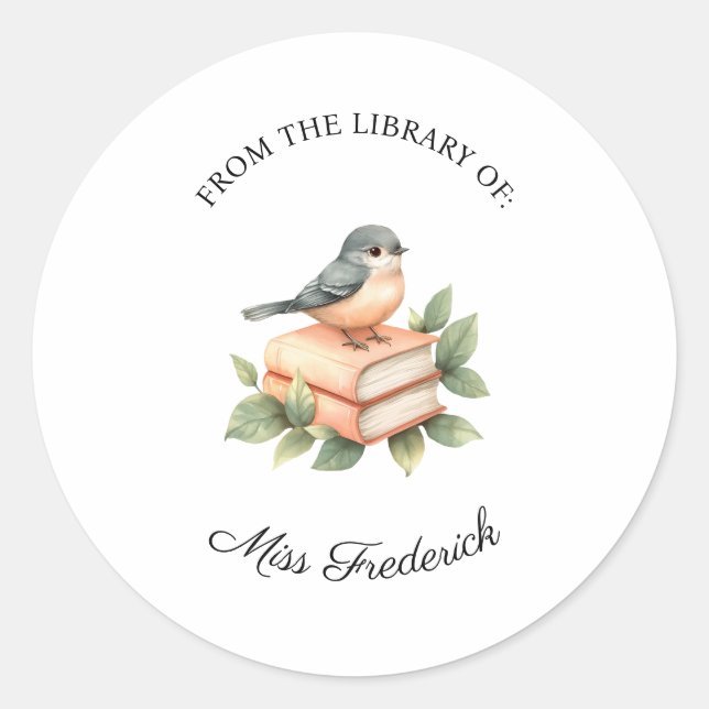 Adesivo Da Biblioteca de Rótulos, Professores (Frente)