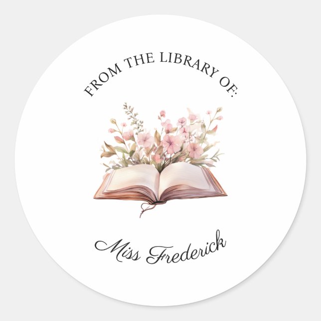 Adesivo Da Biblioteca de Rótulos, Professores (Frente)