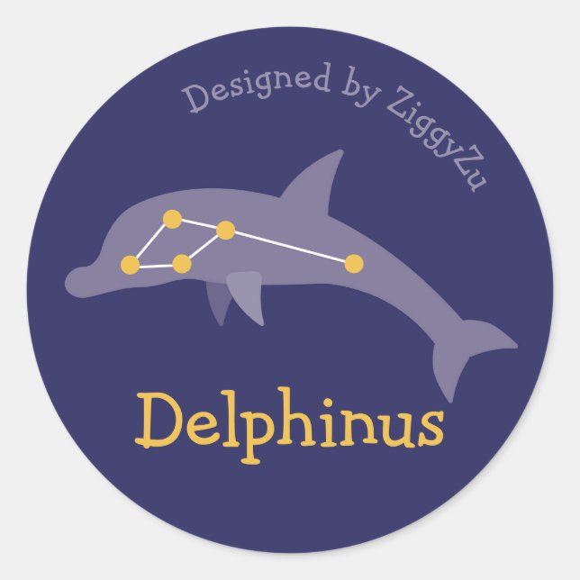 Adesivo da Constelação do Golfinho Delphinus (Frente)