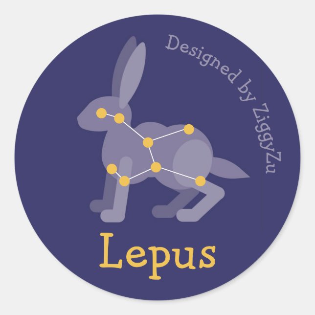Adesivo da Constelação Lepus a Lebre (Frente)