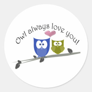 Adesivo Da coruja amor sempre você!