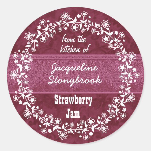 Adesivo Da Cozinha das FLOWERS Canning Label V12 (Frente)