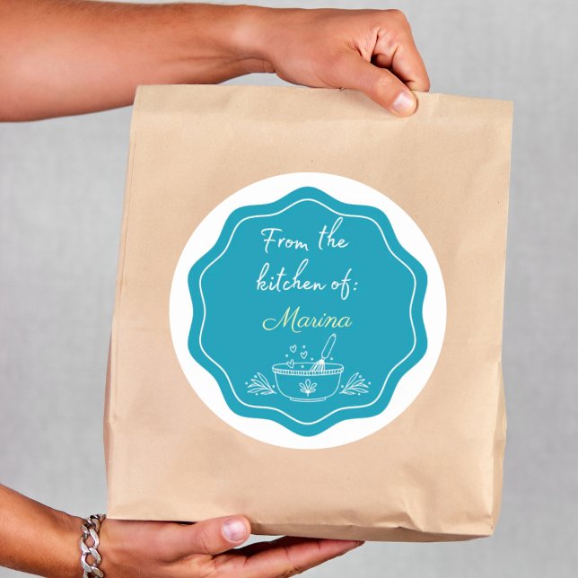 Adesivo Da Cozinha De / Blue Bakery e Pastelaria (Criador carregado)