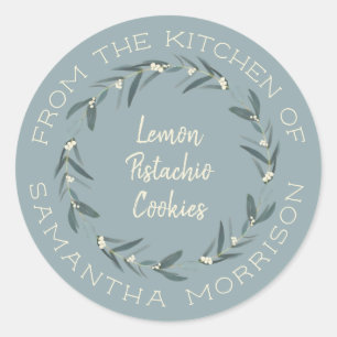 Adesivo Da Cozinha De Eucalyptus Wreath Dusty Blue