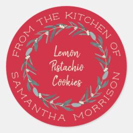 Adesivo Da Cozinha De | Eucalyptus Wreath em Vermelho