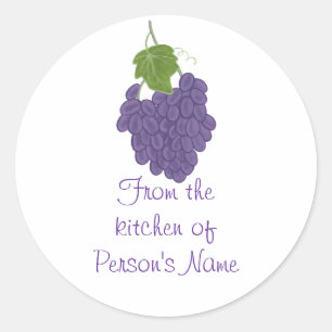 Adesivo Da cozinha de Grape Jam Lid Stickers