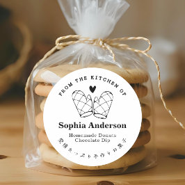 Adesivo Da Cozinha de Oven Mitt — Baking Minimalista