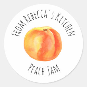 Adesivo Da Cozinha de Peach Jam Clássico Redondo