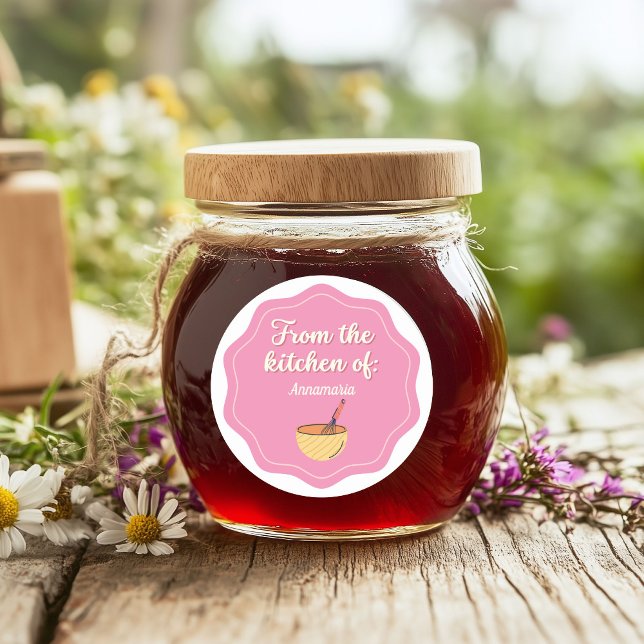 Adesivo Da Cozinha De/Vinheta Rosa (Criador carregado)