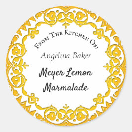 Adesivo Da Cozinha Do Elemento Amarelo Da Vintagem Persona