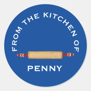 Adesivo Da Cozinha do Mínimo Pin Azul Branco