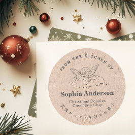 Adesivo Da Cozinha do Natal Angel Wing Kraft