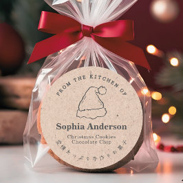 Adesivo Da Cozinha do Natal Santa Hat Kraft