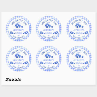Adesivo Da cozinha NAME com Amor Blueberry Blue Xadrez