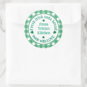 Adesivo Da cozinha NAME com Amor Verde Irlandês Xadrez