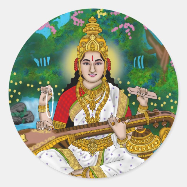 Adesivo da Deusa Saraswati (Frente)