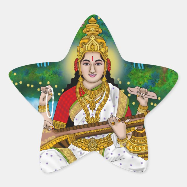 Adesivo da Deusa Saraswati (Frente)