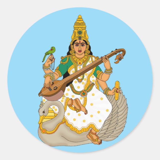 Adesivo da Deusa Saraswati (Frente)