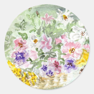 Adesivo Da "etiqueta da cesta flor"