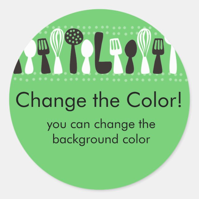 adesivo da etiqueta de presente dos utensílios de  (Frente)