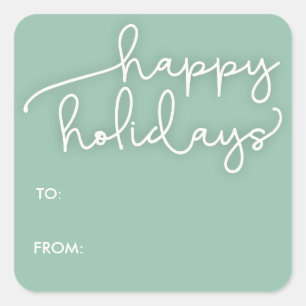 Adesivo da etiqueta de presente para feriados feli