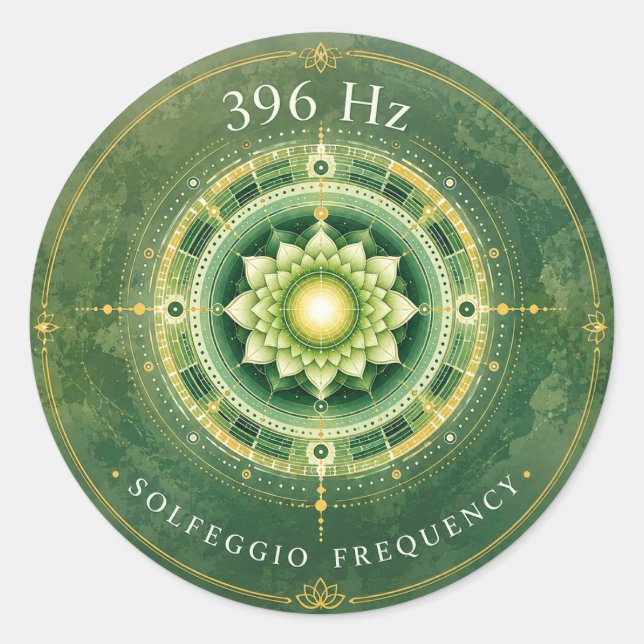 Adesivo da Frequência Solfeggio 396 Hz (Frente)