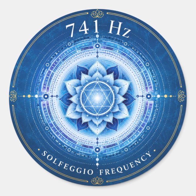 Adesivo da Frequência Solfejo 741 Hz (Frente)