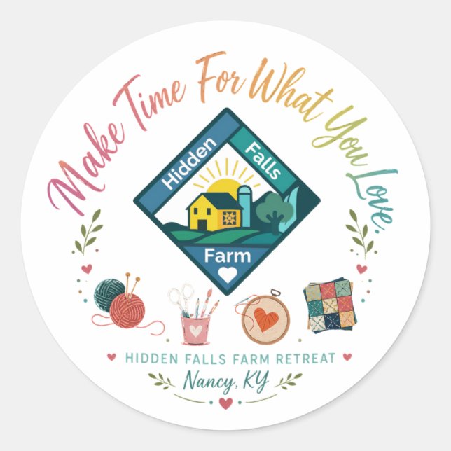 Adesivo da Hidden Falls Farm (Frente)
