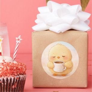 Adesivo da Menina do Café Fofa Kawaii Alma Frang