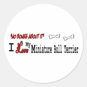 Adesivo da Miniatura Bull Terrier (I Love)