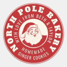 Adesivo da Padaria do Polo Norte em DIY Vermelho